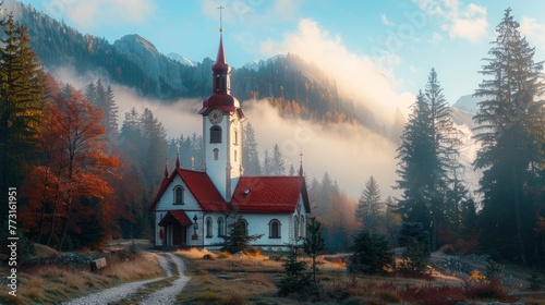 A beautiful church in Tatranska Javornia in Tatras, Slovakia
