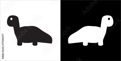 Illustration vector graphics of dinosaur icon