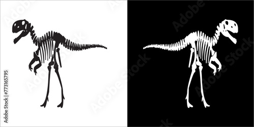 Illustration vector graphics of dinosaur icon © Sutari
