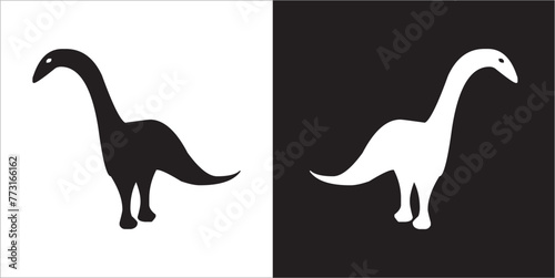 Illustration vector graphics of dinosaur icon