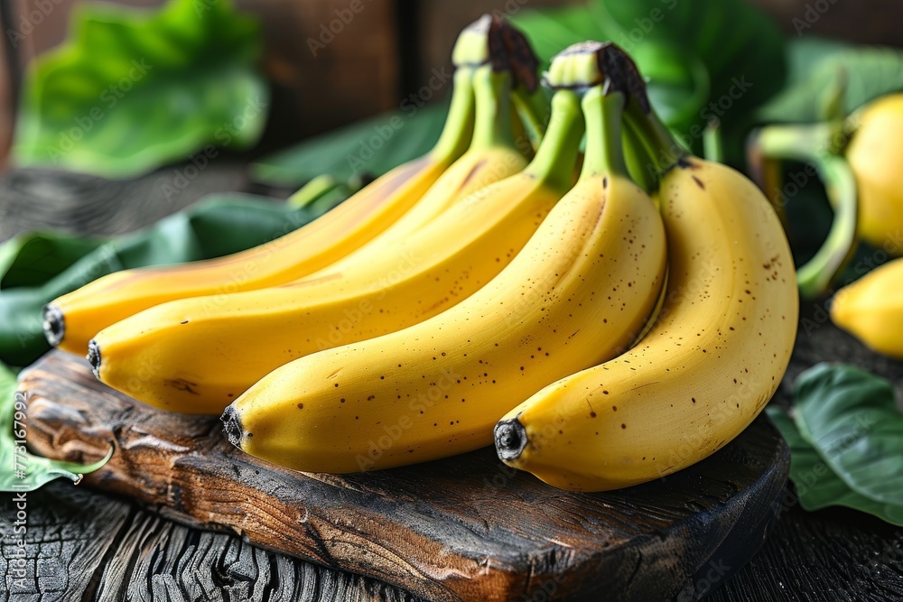 Fresh bananas, selective background Fresh bananas, selective background