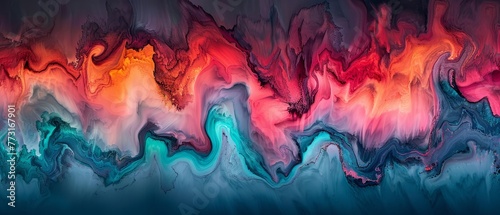  A painting with an apparent multitude of colors, suggesting rich layering and texture