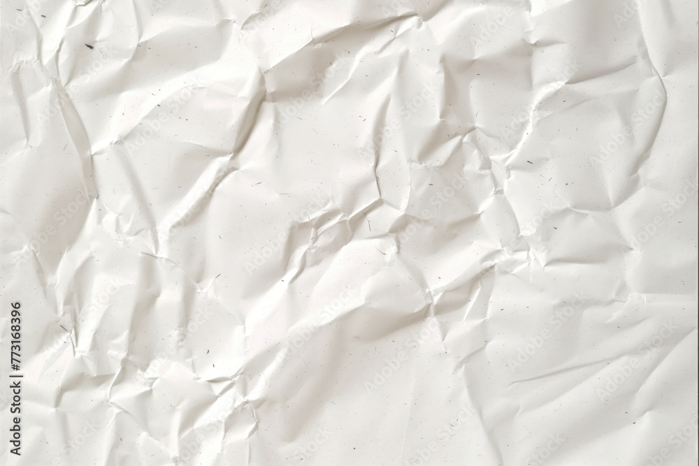 Fototapeta premium White crumpled vintage paper background.