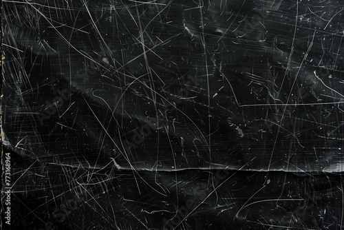 Black scratched vintage paper texture. Black old paper background.