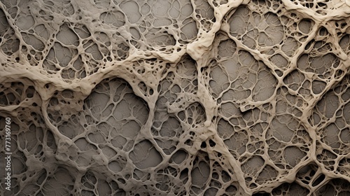 Microscopic view of fungi mycelium. Texture, Background ,Wallpaper design. Ai Generative photo