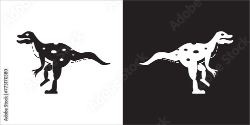 Illustration vector graphics of dinosaur icon