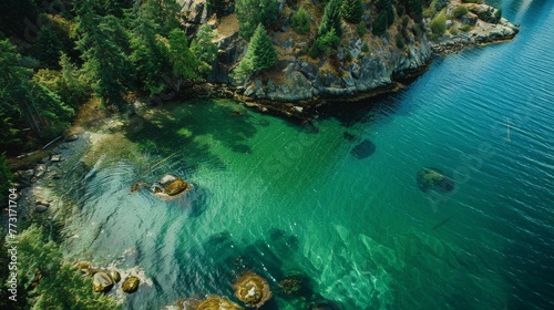 Emerald Waters Along Puget Sound Western USA 