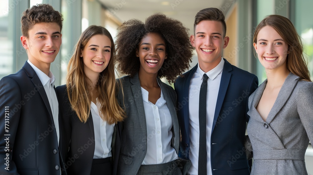 group of young business people with different ethnicity work together as a team group of young business people with different ethnicity work together as a team