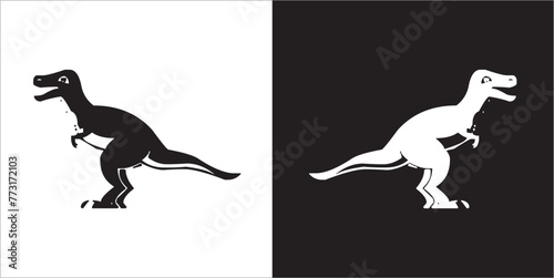 Illustration vector graphics of dinosaur icon