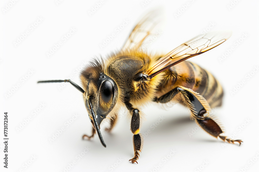 bee on white background bee on white background