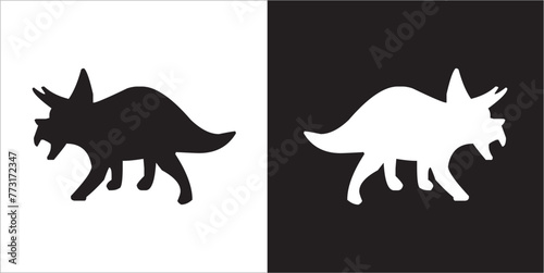 Illustration vector graphics of dinosaur icon