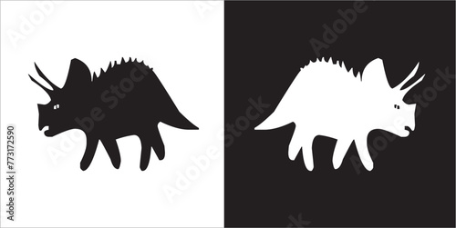 Illustration vector graphics of dinosaur icon