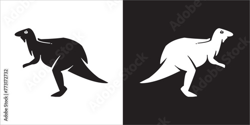 Illustration vector graphics of dinosaur icon