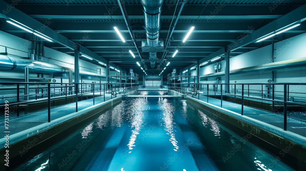 Industrial Water Treatment Plant Interior Industrial Water Treatment Plant Interior