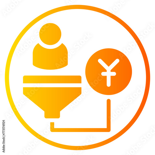 yen gradient icon