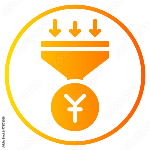 yen gradient icon