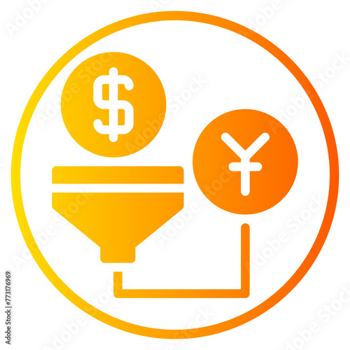 yen gradient icon