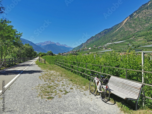 Vinschgau - Rennrad auf dem Etsch-Radweg
