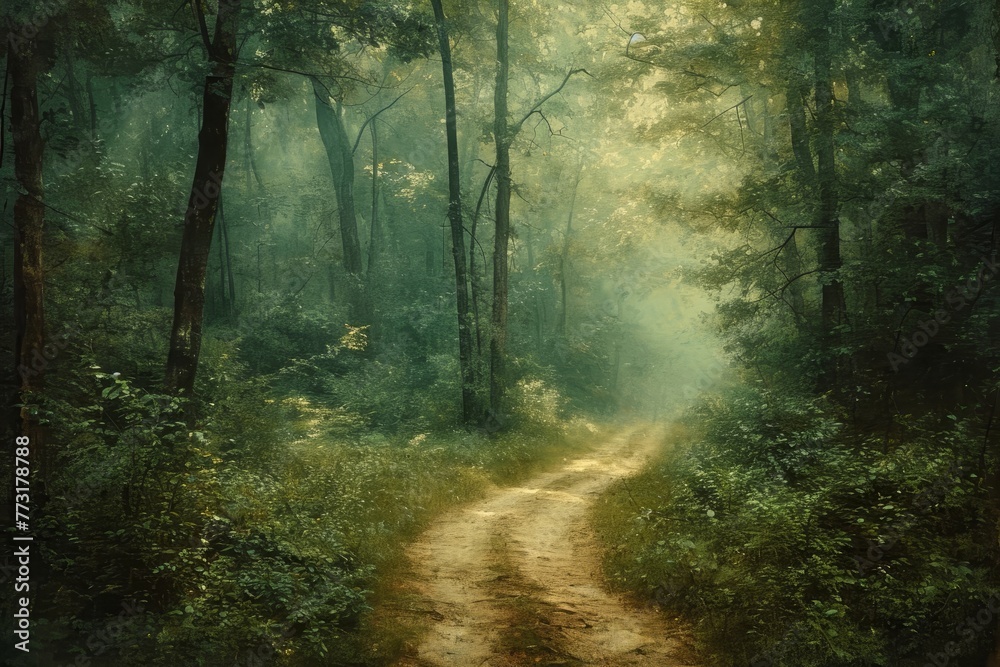 Obraz premium Transcendent Trails: A Tapestry of Emotional Transcendence and Tenderness