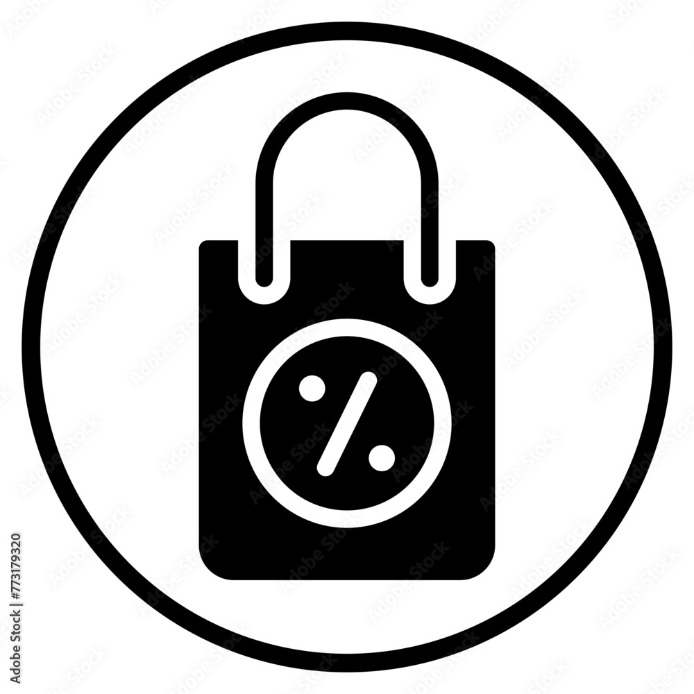 shopping bag glyph icon