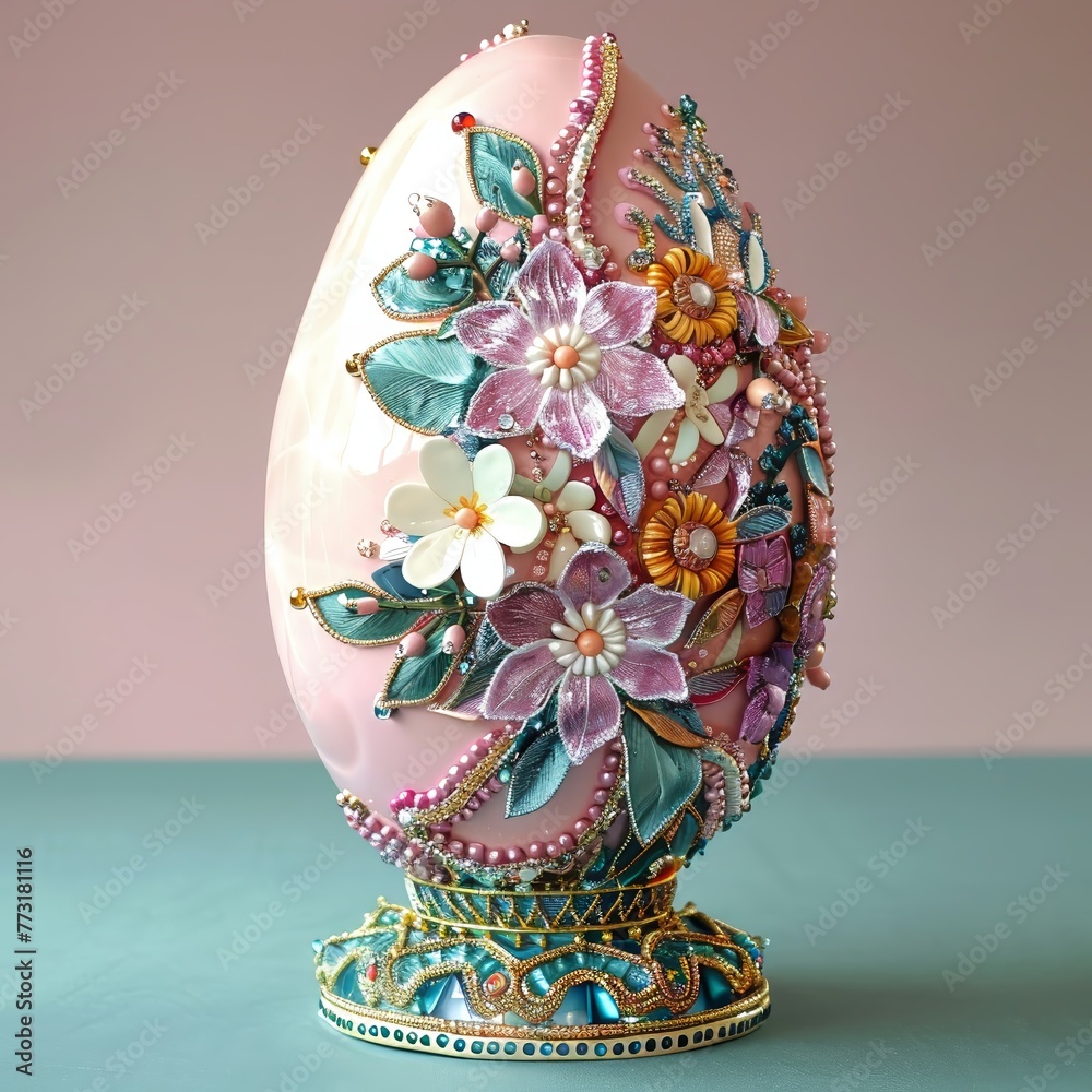 Create a visually stunning 3D Easter Egg sculpture, perfect for a festival centerpiece