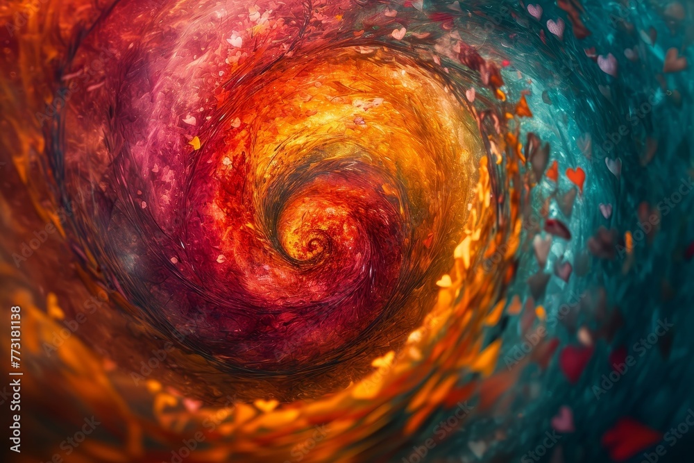 Vibrant Vortex of Love