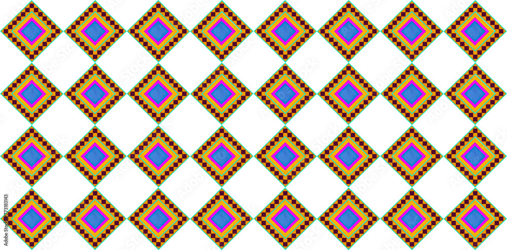 seamless colorful Plasticine border background art shape  square