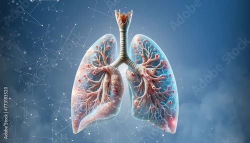 diseased human lungs affected by smoking Concept of tobacco impact, World No Tobacco Day, and respiratory health awareness