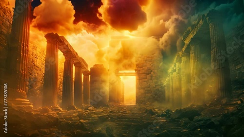 Enigmatic Encounter: The Eternal Duel of Light and Shadow. Generative ai