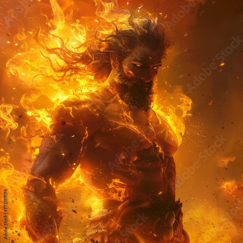 Hephaestus, God of fire, metalworking, and craftsmanship