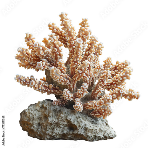 Soft coral isolated on white
 photo