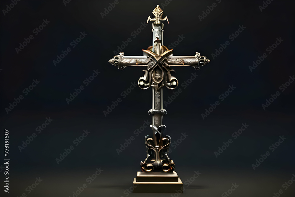cross on the wall religion, church, christ, crucifix, sky, symbol, faith, god, religious, catholic, blue, architecture, holy, old ,Ai generated cross on the wall religion, church, christ, crucifix, sky, symbol, faith, god, religious, catholic, blue, architecture, holy, old ,Ai generated