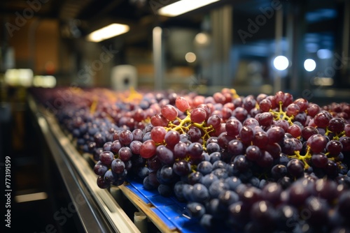 The process of making grape wine, crushing raw materials and separating stems, obtaining must, alcoholic fermentation of must or pulp, malolactic fermentation, alcoholization photo