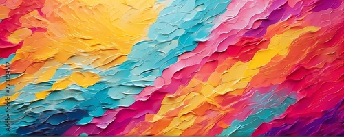 Abstract background with multicolored paper cut shapes. 3d render used for headers, covers, brochure and flyers