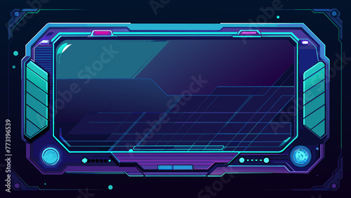 gaming template background-frames-futuristic-text-box-border-frame