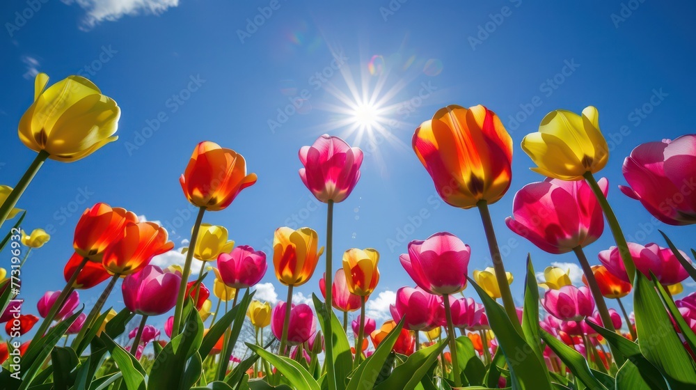 Field of Tulip Flowers Field of Tulip Flowers