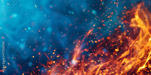Colorful abstract fire gradients wallpaper with bokeh background