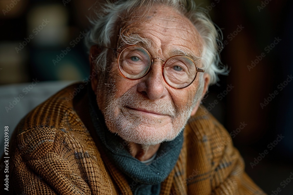 Smiling senior man in a nursing home, enjoying life at old age, portrait Smiling senior man in a nursing home, enjoying life at old age, portrait