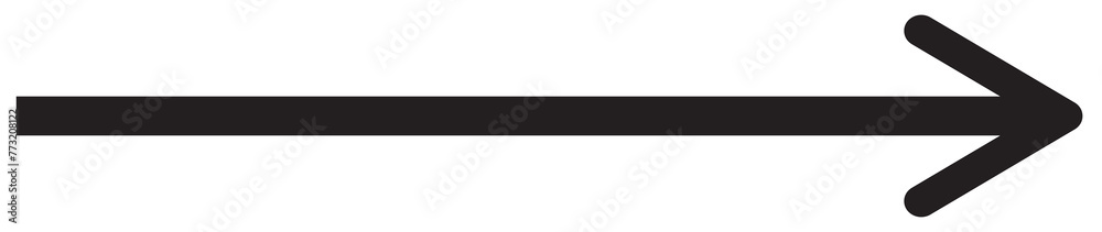 Arrow icon. Black arrow pointing to the right. Black direction pointer. Arrow icon. Black arrow pointing to the right. Black direction pointer.