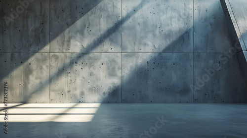L'interaction dramatique de la lumière et de l'ombre : le béton poli présenté dans une splendeur monochromatique saisissante photo