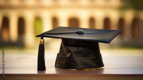Graduation cap for celebrating academic achievement on university commencement day