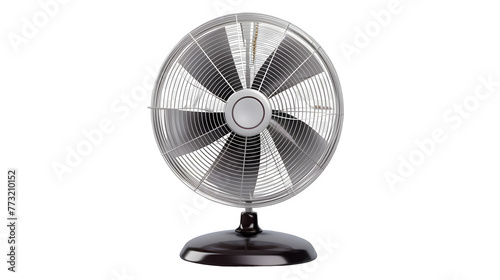 Electric Fan PNG: Cooling Appliance Isolated on White | Transparent Background | Hand Edited Generative AI