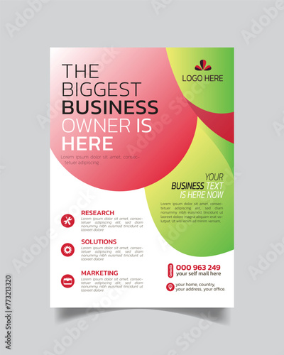 Pretty Creative Company Business Flyer and Modern Corporate Business Leaflet Design