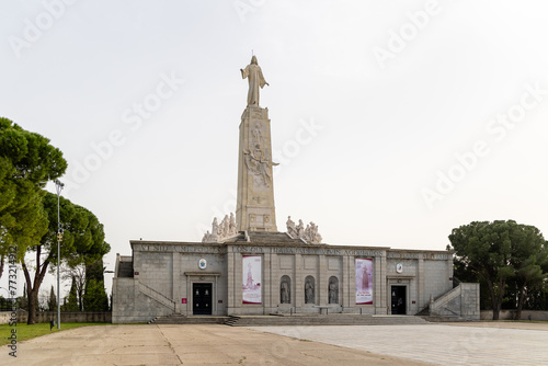 Madrid, Spain - march 23, 2024: Cerro de los Angeles is located in the municipality of Getafe, Madrid. It is considered the geographic center of the Iberian Peninsula