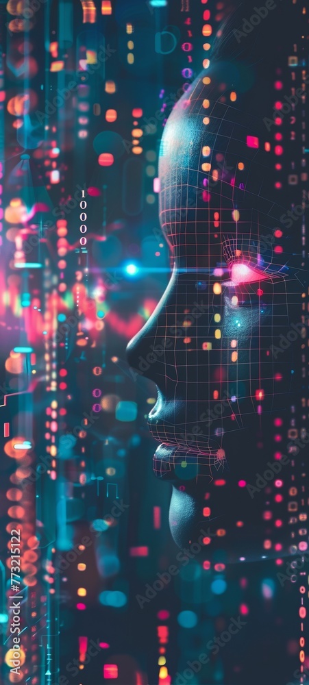 Obraz premium An AI-powered risk management system, predicting market downturns with high accuracy and speed