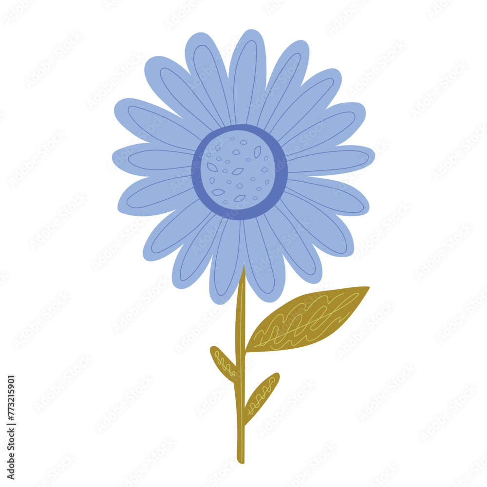 Vector illustration of hand drawn flower. Cute doodle nature element. Vector illustration of hand drawn flower. Cute doodle nature element.