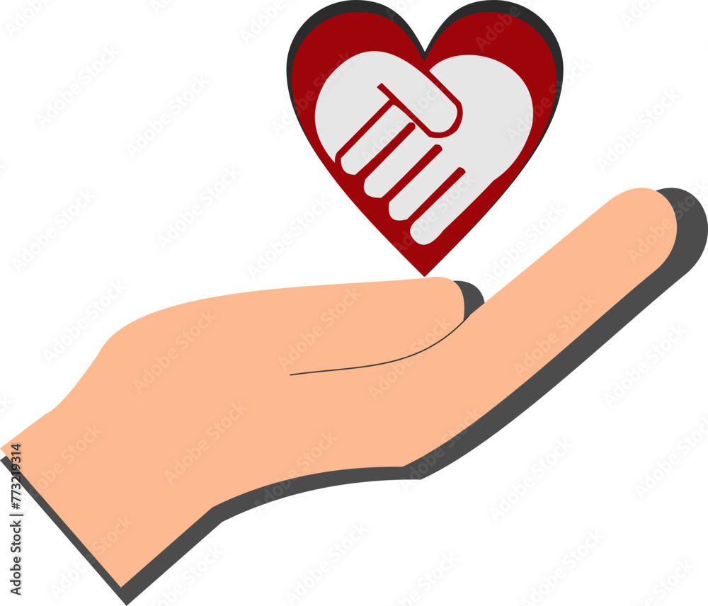 Hand Love Charity Icon Hand Love Charity Icon