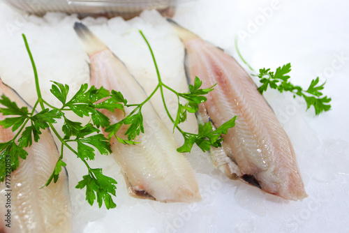 fresh fish with parsley