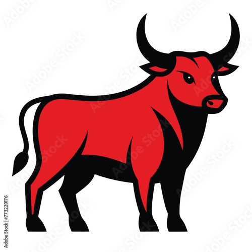 solid black outline Bull, Cow line icon, outline style icon for web site or mobile app, animals and livestock © mobarok8888