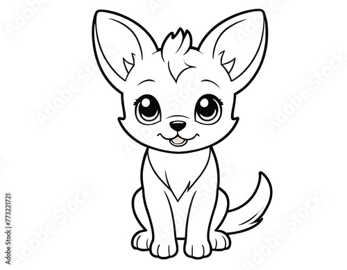 a cute little fox coloring page